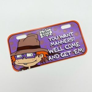 Vintage Nickelodeon Rugrats Chucky 1998 Mini License Plate Collectors Piece